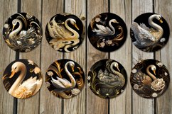 Magic Swan | black Car coaster &amp; key chain design bundle Product Image 3