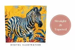 Zebra Tumbler Wrap Design, Tropical Leaves Tumbler Template Product Image 3