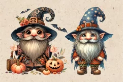 Watercolor Spooky Gnomes PNG sublimation Product Image 3