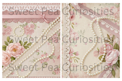 Shabby Chic, Pink, Paper, Floral, Papers, Junk Journal Product Image 3
