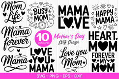 Mama Love Quotes Mothers Day SVG PNG Product Image 1
