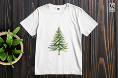 Watercolor Pine Tree Clipart Sublimation PNG Product Image 3