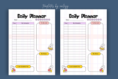 Kawaii Aesthetic Daily Planner Template Cute Editable Canva Product Image 3