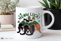 Cats Wearing St Patricks Day Costumes Sublimation PNG Product Image 2