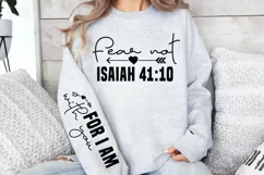 Fear not isaiah 41:10 for iam with you Sleeve SVG PNG Product Image 3
