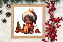 Cute Christmas Santa Claus Peeking Clipart, Christmas PNG Product Image 3