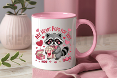 My Heart Pops for You, Funny Raccoon Sublimation PNG Product Image 3