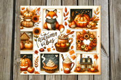 Autumn vibes | 4 fall Skinny Tumbler Sublimation designs P Product Image 3