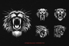 10 Bundle Dark Art Sabertooth Ancient Tiger Lion Cat Animal Product Image 5