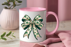 Coquette St. Patrick&#039;s Day Bow Sublimation PNG Product Image 3