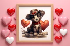 Vintage Valentines Farm Animals Clipart, Valentines Couple Product Image 3