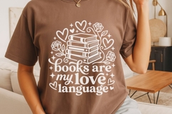 Books Are My Love Language Svg, Book Lover Svg. Product Image 4