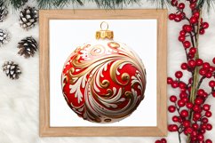 Christmas Bauble Sublimation Clipart, Christmas Bauble Product Image 3