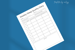 Weekly Sleep Quality Diary Digital Planner Canva Template Product Image 3