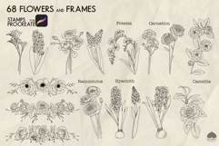 Summer Flower Garden Procreate stamps Product Image 5