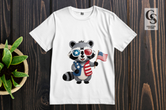 Patriotic Raccoon Clipart Sublimation PNG Product Image 3