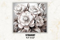 Camellia Flower Tumbler Wrap, Flower Tumbler Sublimation Product Image 3