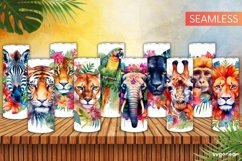 Embroidery Animals Tumbler Wrap | Skinny 20 oz | Sublimation Product Image 1