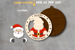 Santa Christmas Sign SVG laser cut files for Glowforge Product Image 3