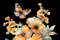 Butterflies With Flowers Clipart Bundle Product Image 4