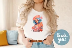 Blue Hair Mermaid PNG, Mermaid Sublimation Design Product Image 3