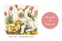 Floral Easter Tumbler Sublimation, Lumb Tumbler Wrap Design Product Image 3