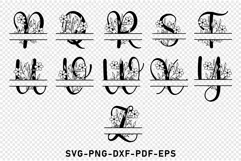 Monogram Split Alphabet Letters Font SVG DXF Laser Cut File Product Image 3