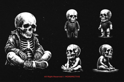 10 Bundle Dark Art Baby Skull Kids Devil Child Death Head Product Image 5
