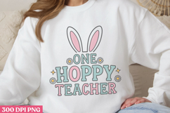 One hoppy teacher PNG, Retro Teacher Easter Sub Product Image 3