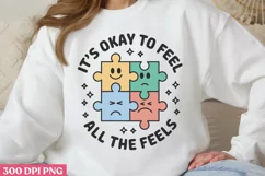 It's okay to feel all the feels PNG, Groovy Mental Health PN Product Image 3