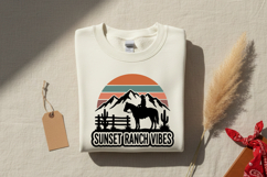Sunset Ranch Vibes Svg, Western Cowgirl Svg, Ranch Life Svg Product Image 4