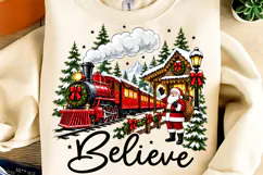 Vintage Santa Christmas PNG, Christmas Sublimation Product Image 4