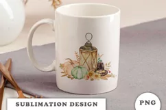 Watercolor Thanksgiving lantern sublimation png Product Image 3