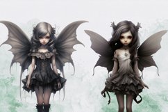 Gothic Little Girl Sublimation Clipart Bundle, Gothic Little Product Image 4