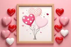 Sweet Pugs Valentine Clipart, Valentines PNG Product Image 3