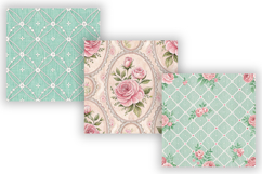 Sweet Peony Shabby Chic Seamless Floral Digital Paper Bundle Product Image 5