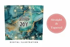 Marble Tumbler Wrap Design, Choose Joy Tumbler Template Product Image 3