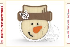 Snowman clutch purse v74 aser cut vector Glowforge file SVG Product Image 3