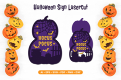Layered Halloween Sign Lasercut Product Image 1