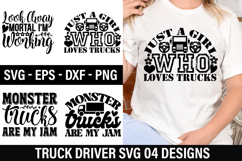 Truck Driver SVG Design - Look Away Mortal I'm Working Product Image 1