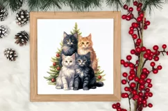 Christmas Tree With Many Dogs Clipart PNG Product Image 3