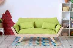 Miniature sofa hexagon shape download file kit dollhouse fur Product Image 3