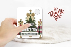 Rustic Christmas Tree Money Card, Christmas Gift Card Print Product Image 3