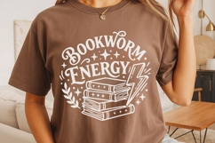 Bookworm Energy Svg, Book Lover Svg, Book Club Svg. Product Image 4