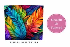 Tropical Leaves Tumbler Sublimation Design, Colorful Tumbler Product Image 3