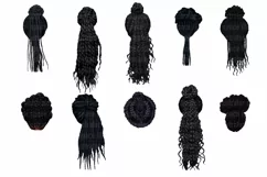 60 PNG African American Hairstyle clipart digital download Product Image 4