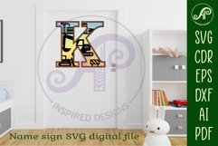 Construction Large K wall Letter 3 layer sign Product Image 3