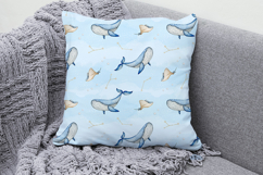 Watercolor Whale Dreams Seamless Pattern Product Image 3