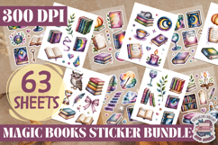 Magic Books sticker Sheet Bundle 63 Sheets Book Lover Read Product Image 4