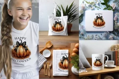 Happy Halloween Pumpkin| Kitchen Towel Sublimation PNG/JPEG Product Image 3